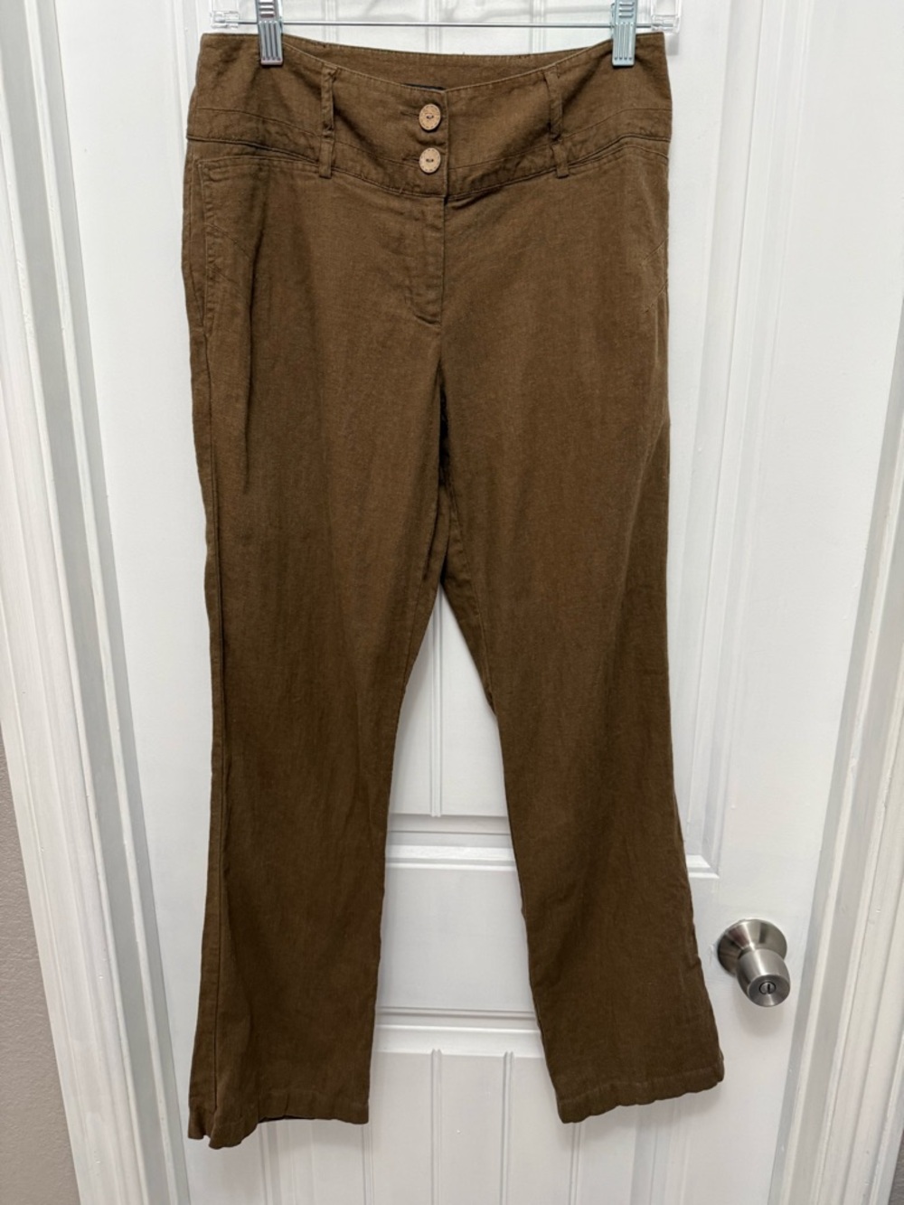 Tribal Brand Brown Linen Dress Pants 2 Button Size 2 (35-15)
